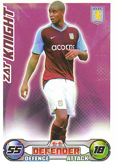 Zat Knight Aston Villa 2008/09 Topps Match Attax #20